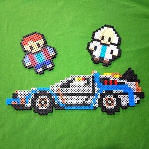 Back To The Future Bead Melt DMC Delorean Perler Marty McFly & Doc
